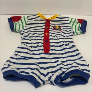 Gymboree Blue and Green Striped Bodysuit